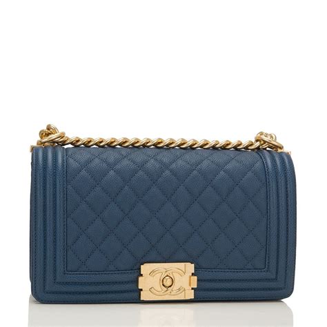 chanel boy dark blue caviar|The Ultimate Guide to the Chanel Boy Bag .